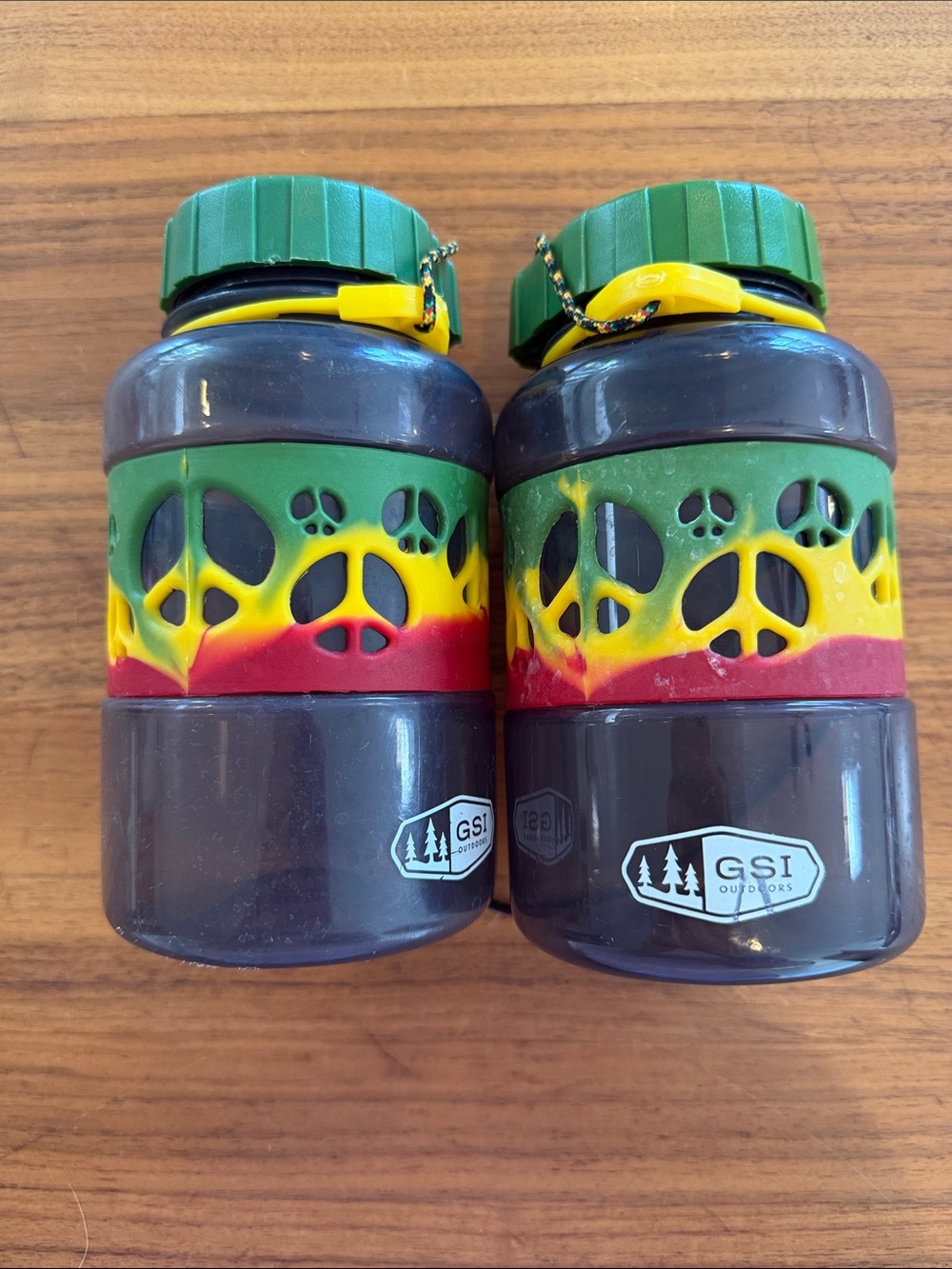 Vintage GSI Outdoors Infinity Backpacker Mug peace sign- set of 2